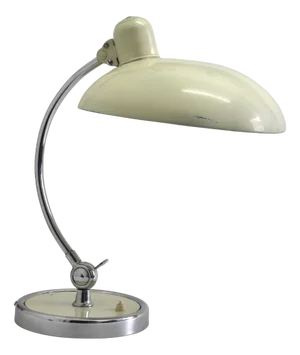 Model 6631 German Bauhaus Cream White Metal Desk Lamp by Christian Dell for Kaiser Idell, 1930s