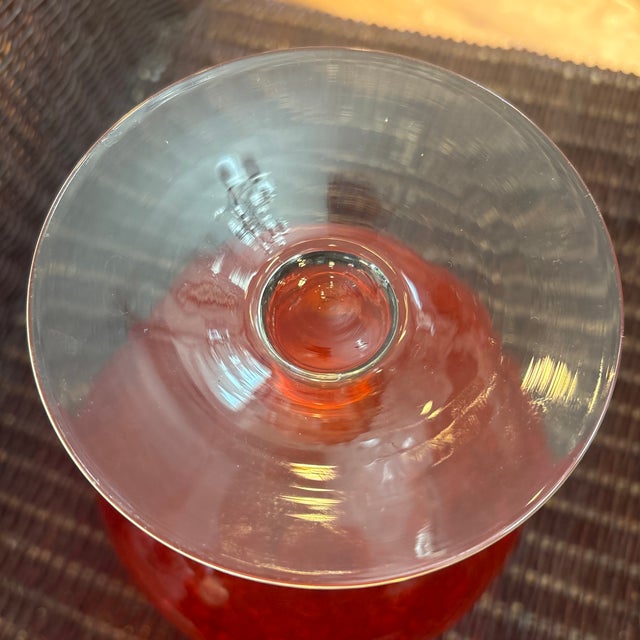 This item is a vintage Empoli art glass vase from Italy, likely produced in the 1960s or 1970s. These large, hand-blown...