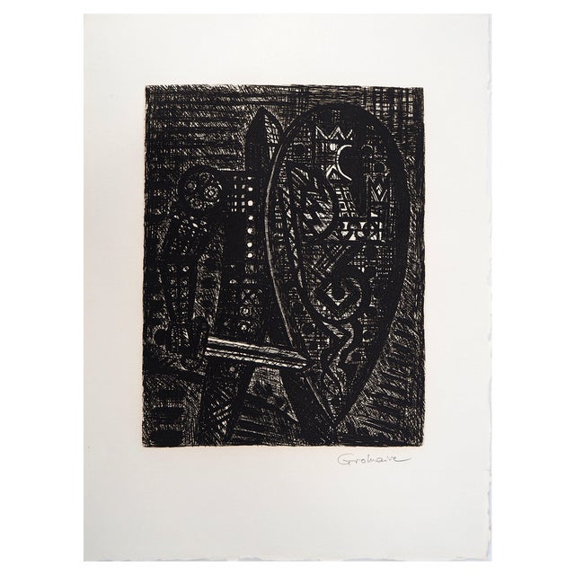 Marcel Gromaire, Macbeth, Shakespeare, The Revolt of the Knight, 1958, Original Etching For Sale