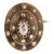 19th Century French Victorian Rose Cut Diamond 18k Yellow Gold Enamel Brooch For Sale