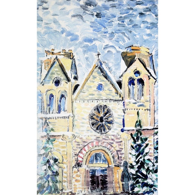 1995 Vintage St. Francis Cathedral Fine Art Proof Print, Signed Spencer Walaitis For Sale - Image 11 of 16