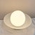 Flat Vintage Ceiling Lamp with White Porcelain Mount and White Glass Shade, 1980s For Sale - Image 3 of 7