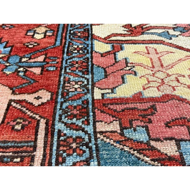 Antique Persian Serapi Rug 10’4” X 12’0" For Sale - Image 14 of 18