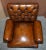 Set of Antique Regency Bolster Brown Leather Library Armchairs For Sale - Image 18 of 18