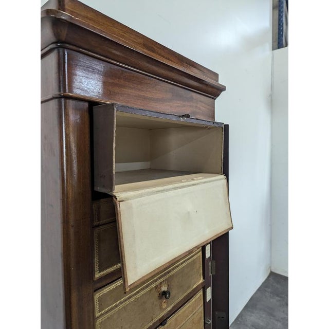 Louis Philippe Style Mahogany Notary Filing Cabinet For Sale - Image 5 of 8