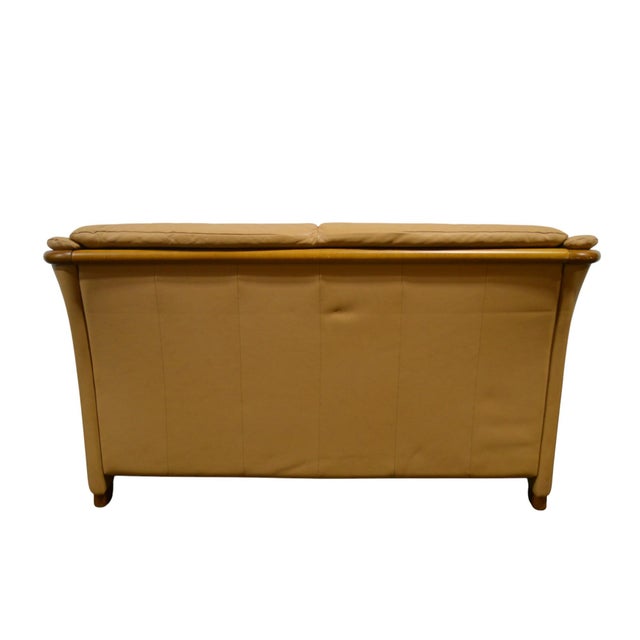 Ekornes Leather Loveseat Modern Scandinavian Design For Sale In New York - Image 6 of 8