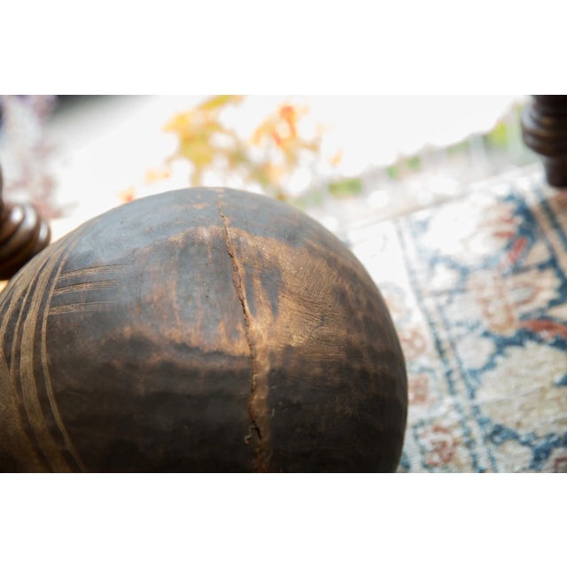 Vintage African Wooden Bowl For Sale - Image 4 of 8