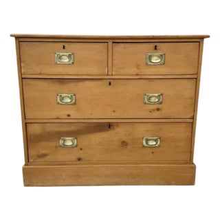 Pine Campaign Chest of Drawers For Sale
