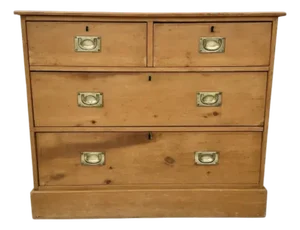Pine Campaign Chest of Drawers