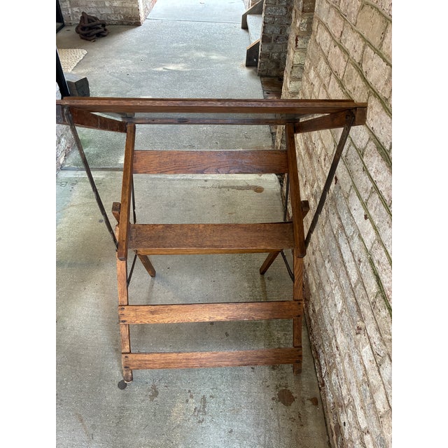 Vintage Wooden Adjustable Writing Table For Sale - Image 11 of 17