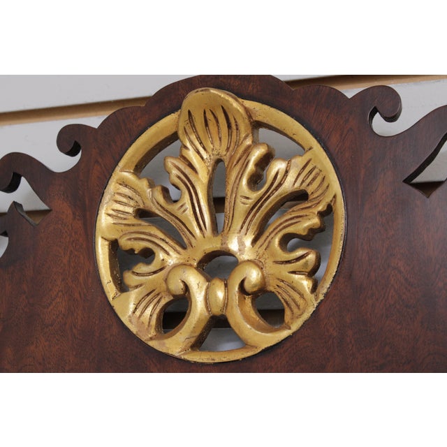 1980s Henkel Harris Spnea Chippendale Mahogany Mirror For Sale - Image 5 of 13