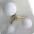 Fabio Ltd Trio Satin Brass Matte White Globe Flush Mount by Fabio LTD For Sale - Image 4 of 6