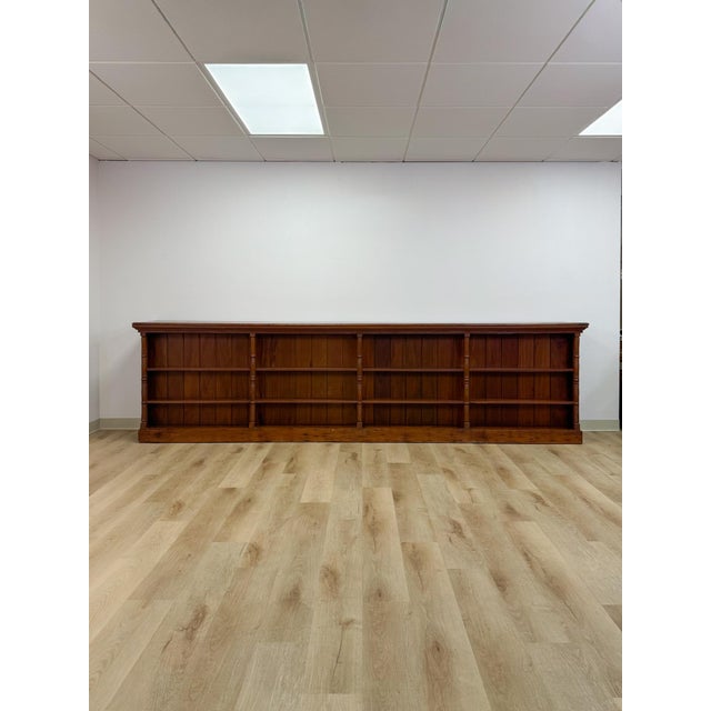 This extraordinary vintage handmade burlwood MCM double sided shelf and room divider is a truly one-of-a-kind piece that...
