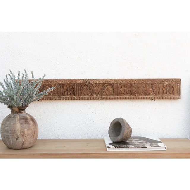 Wood 19th Century Carved Floral Rosettes Panel For Sale - Image 7 of 7
