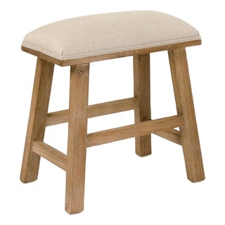 Jocelyn Cafe Stool - Linen / Weathered Gray Frame For Sale