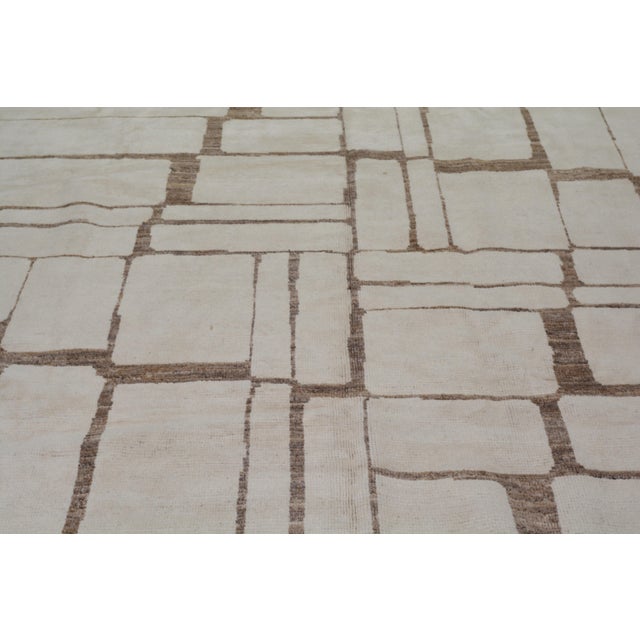 Moroccan Moroccan Hand Knotted Wool Rug, 8'x9' For Sale - Image 3 of 6