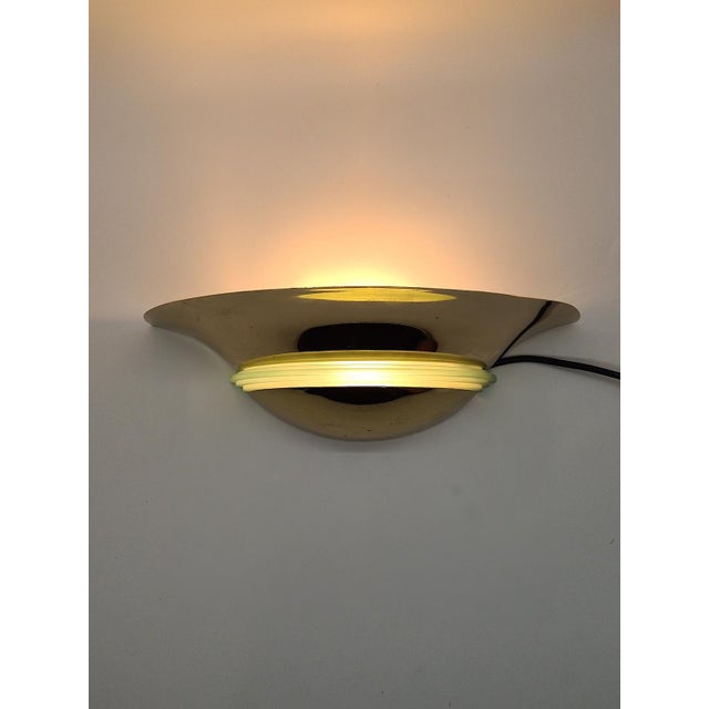 Gold Wall Lamp from F&K Lighting, West Germany, 1970s For Sale - Image 8 of 10