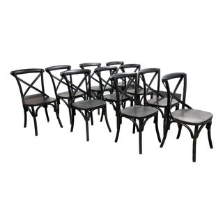 Restoration Hardware Metal Madeleine Side Chairs, Set of Ten For Sale