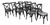 Restoration Hardware Metal Madeleine Side Chairs, Set of Ten For Sale
