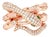 Late 20th Century 14K Rose Gold Snake Wraparound Emerald Diamond Ring Estate by EFFY, Size 7 For Sale