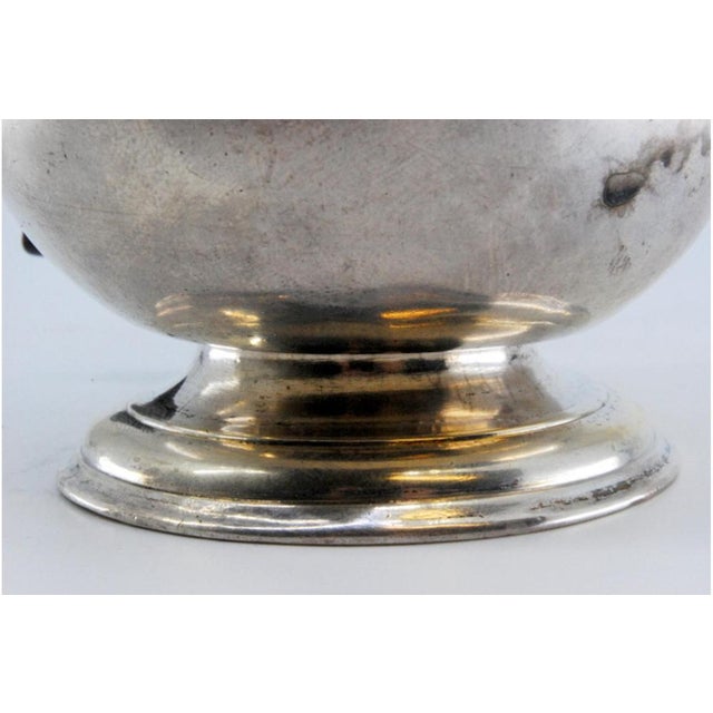 Plain Silver Coffee Pot with Chestnut Wood Handle, in Very Good conditions. Designed from 2000 This piece has an...