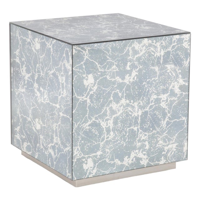 Paxton Mirrored Side Table For Sale