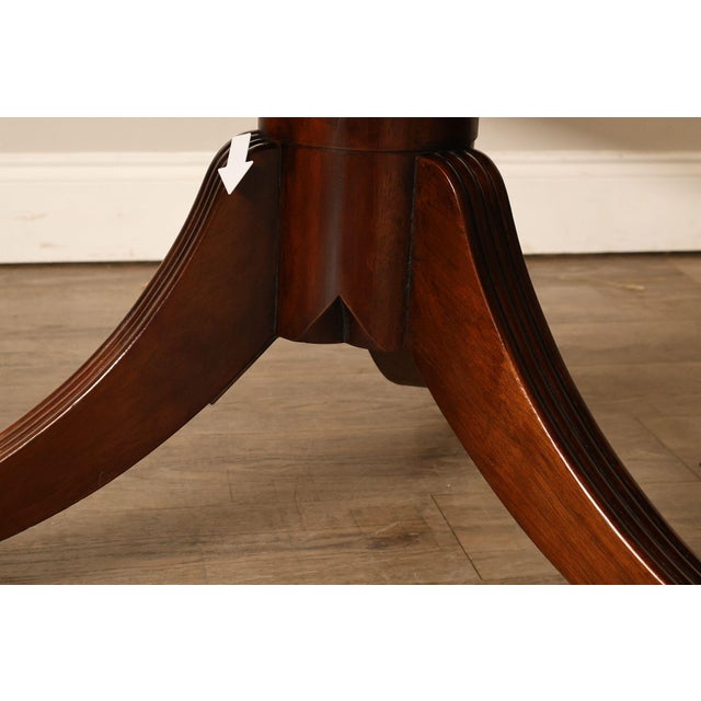 Baker Stately Homes Mahogany Double Pedestal Extendable Dining Table For Sale - Image 14 of 18