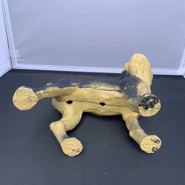 Early 20th Century French Bulldog Iron Doorstop For Sale - Image 5 of 13