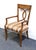 High End Vintage Solid Cherry Italian Neoclassical Revival Dining Arm Chair For Sale - Image 4 of 9