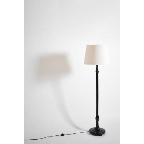 Flower-shaped base and column floor lamp, 1950s. Height: 131 cm - 51.57 in Diameter: 30 cm - 11.81 in Height with...