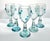 Mexican Mexican Aqua Blue Confetti Raised Pebble Mexican Blown Wine or Water Glasses - 5 pcs For Sale - Image 3 of 8