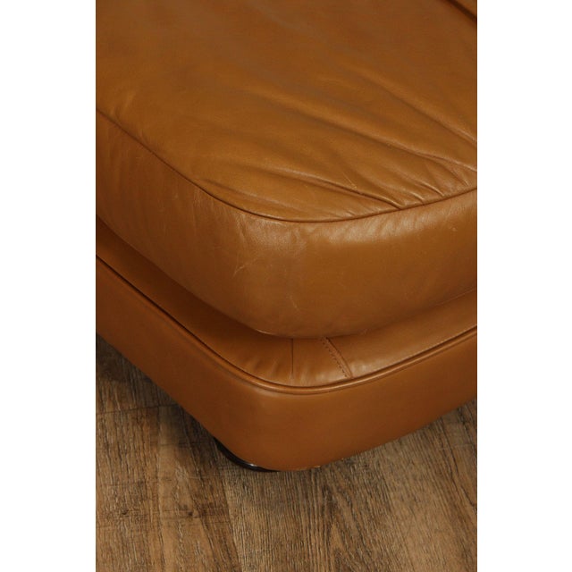 Classic Leather Brown Leather Ottoman For Sale In Philadelphia - Image 6 of 12