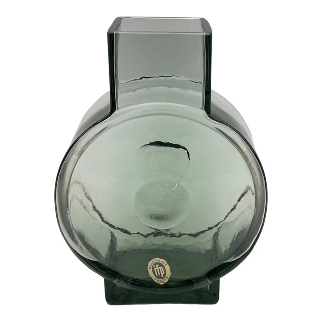 1960s Swedish Art Glass Vase by Wiktor Berndt for Flygsfors For Sale