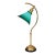 Vintage Faries Industrial Machine Age Brass 'C' Table Emeralite Shade Lamp 1910's Oc White Era Original Pristine Condition For Sale