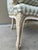 Vintage French Louis XV Style Striped Silk Bergère Chair With Matching Pillow For Sale - Image 13 of 16