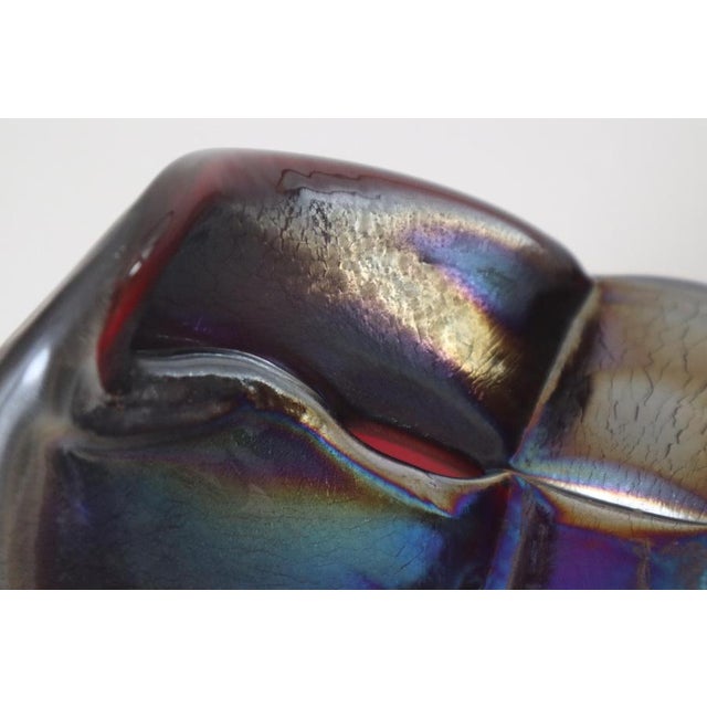 Abstract Iridescent Glass Sculpture, Germany, 1980s For Sale - Image 13 of 15