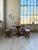 1950s Vintage Round Oak Table and Benches, 1950s, Set of 3 For Sale - Image 5 of 18