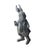 Vintage Whimsical Cast Iron Dapper Rabbit Garden Statue Holding a Pipe For Sale - Image 4 of 12