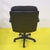 Black Vintage Black Faux Leather Swivel Office Chair For Sale - Image 8 of 10