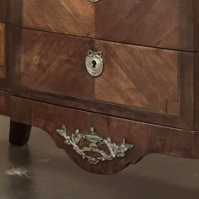 19th Century French Louis XVI Marble Top Mahogany Commode For Sale - Image 12 of 18