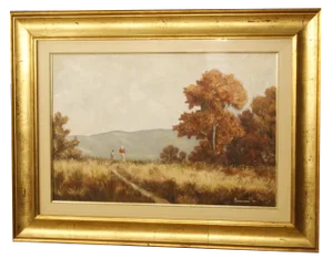 Italian Artist, Landscape, 1984, Oil on Canvas, Framed