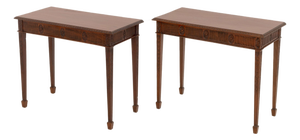 George III Style Mahogany Side Tables, Pair