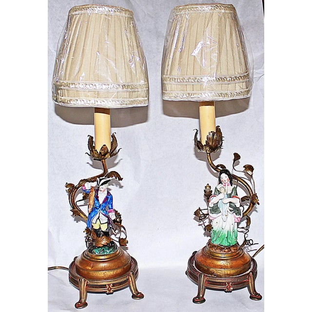 1910s French Figural Table Lamps - a Pair For Sale - Image 11 of 11