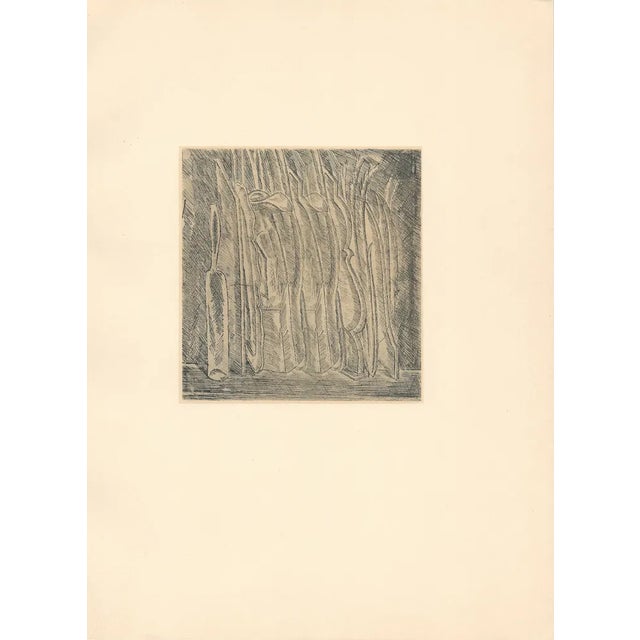 Giorgio Morandi (1890-1964) "Natura Morta con Bottiglie e Brocca" (Still Life with Bottles and Jug) Lithograph printed by...