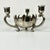 Mid-Century Chinoiserie Hollywood Regency Lotus Flora Centerpiece Vase With Three Candleholders For Sale - Image 9 of 12