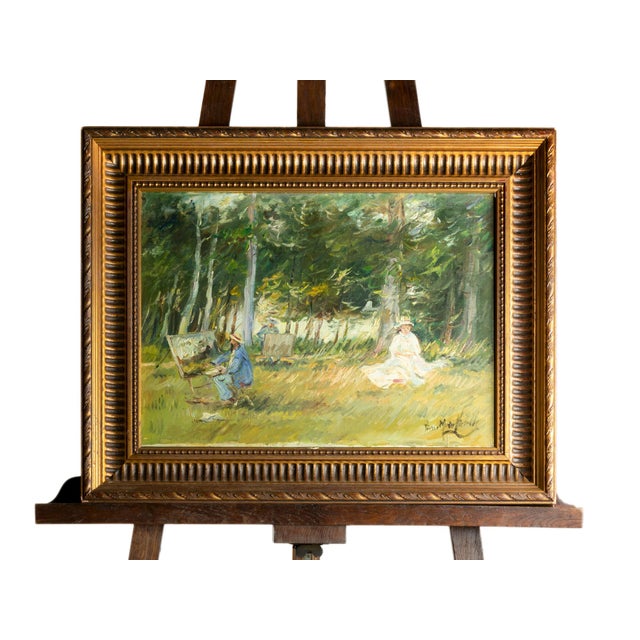Pierre Morinville, Barbizon Style Scene, 1800s, Oil on Canvas, Framed For Sale - Image 4 of 5