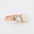 Contemporary Antique Trilogy Gold Pearl Diamond Ring, Size 7.75 For Sale - Image 3 of 7