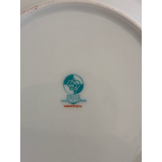 Vintage Meito China Hand-Painted Floral Salad Plates, Set of 6 For Sale - Image 10 of 10