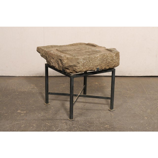 19th C. Spanish Stone Trough Top Side Table For Sale In Atlanta - Image 6 of 11