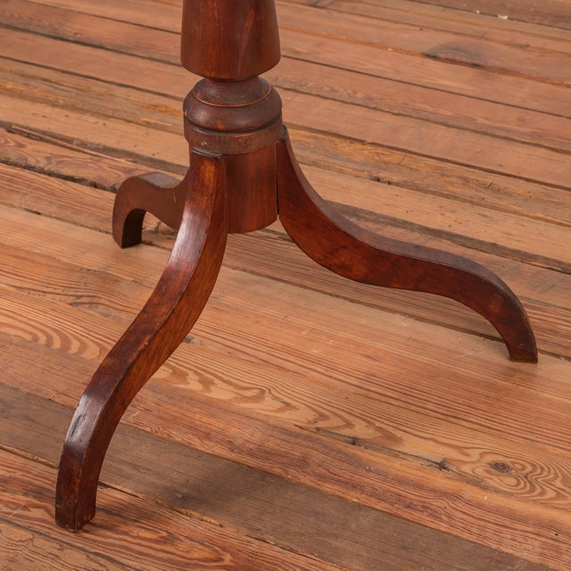 Wood American Cherry Tilt-Top Candle Stand For Sale - Image 7 of 10